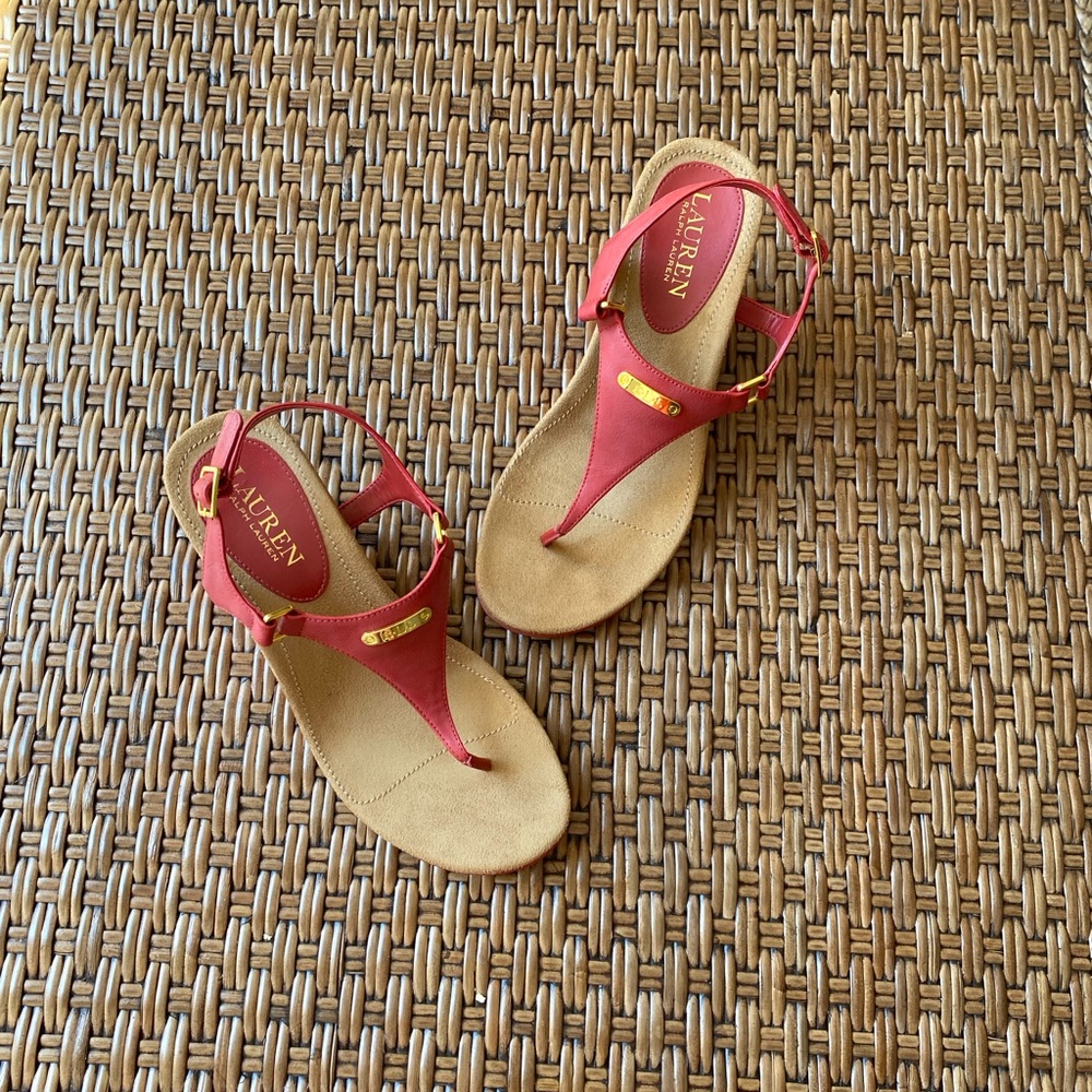Lauren t-strap wedge sandals